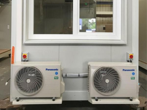 Installation de climatiseurs dans des locaux modulaires à Caen